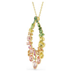 Gema pendant Mixed cuts, Multicolored, Gold-tone plated